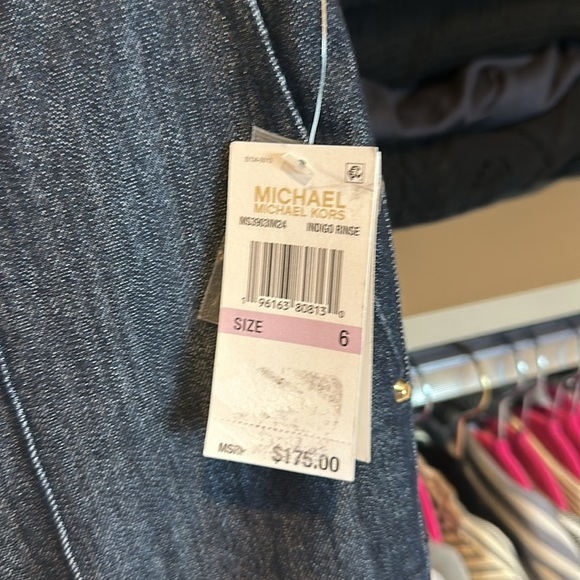 Michael Kors dark blue front seam flare jeans size 6 NWT - Picture 2 of 4